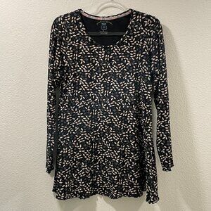 Gudrun Sjoden Black and Cream Long Sleeve Top